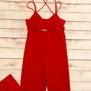 Red jumpsuit